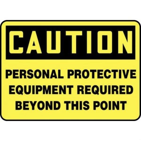 Accuform OSHA CAUTION SAFETY SIGN PERSONAL FRMPPE796VA FRMPPE796VA - main